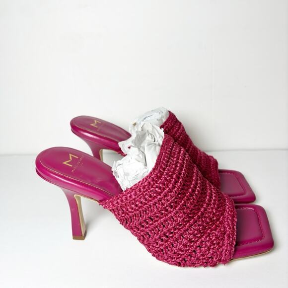 MARC FISHER MLDAKO WOMEN PINK MAN MADE SOLE SANDAL HEELS BRAND NEW 10M NO BOX - Picture 8 of 8